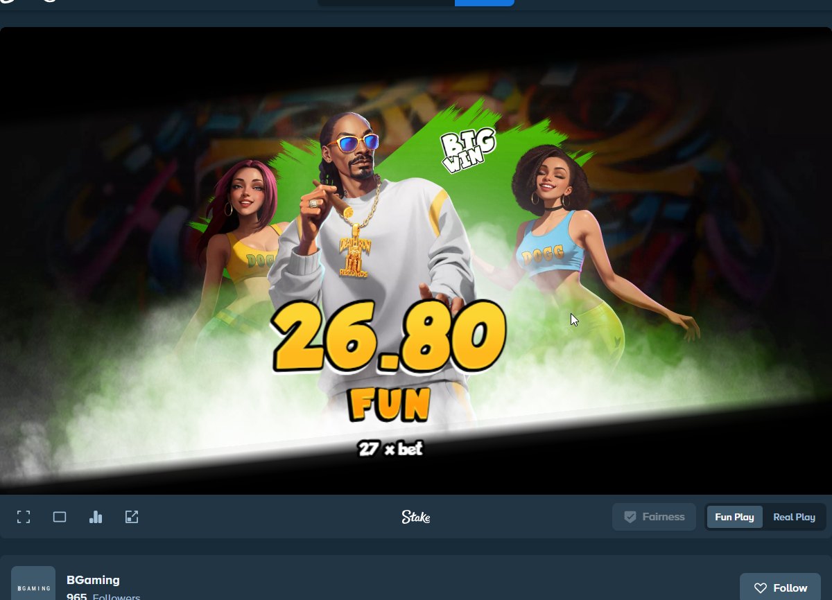 Snoop Dogg Dollars: a big win screen