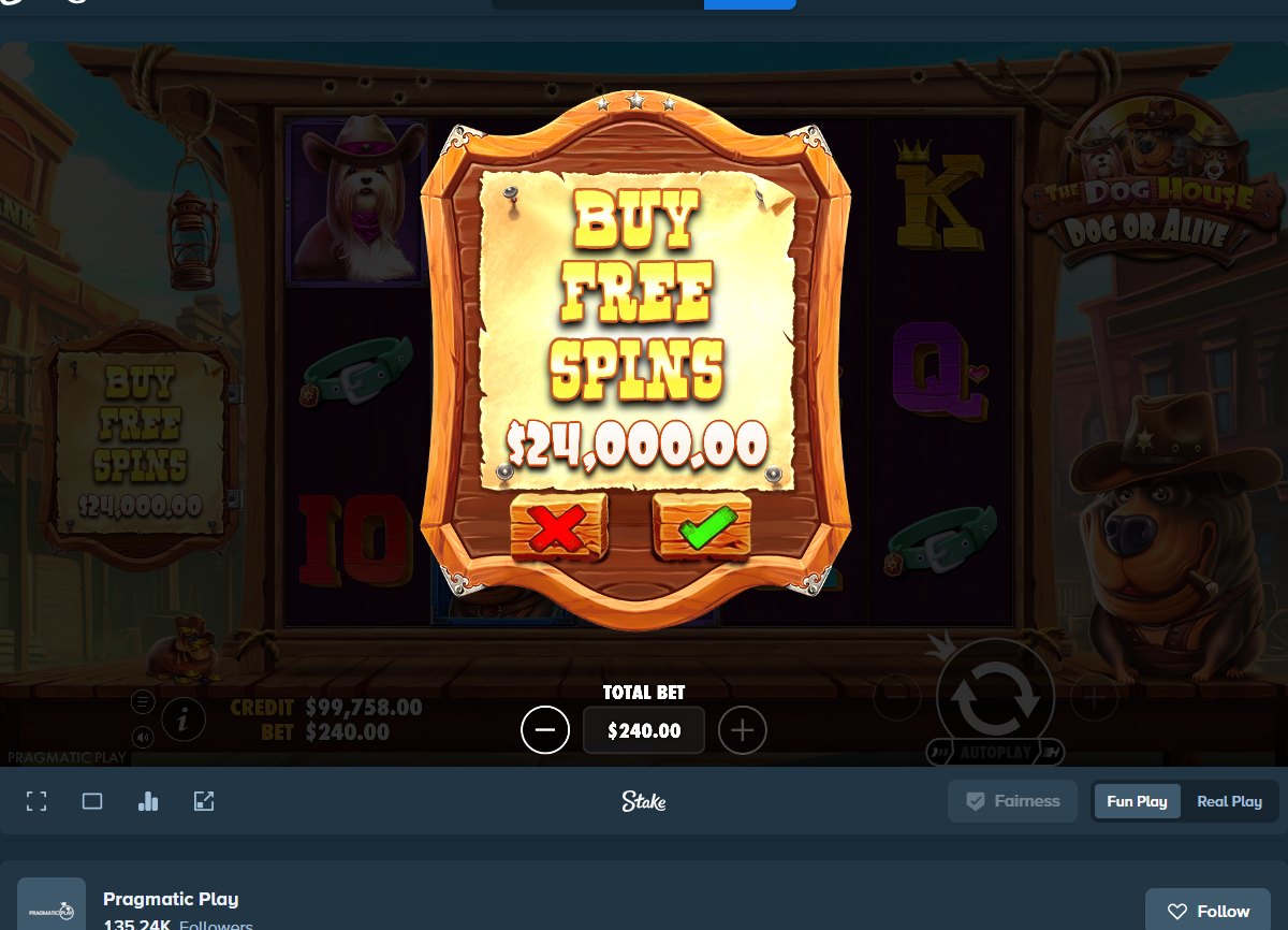 The Dog House Dog or Alive: the Buy Free Spins panel