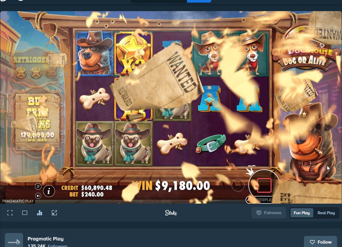 The Dog House Dog or Alive free spins with sticky sheriff-star wilds