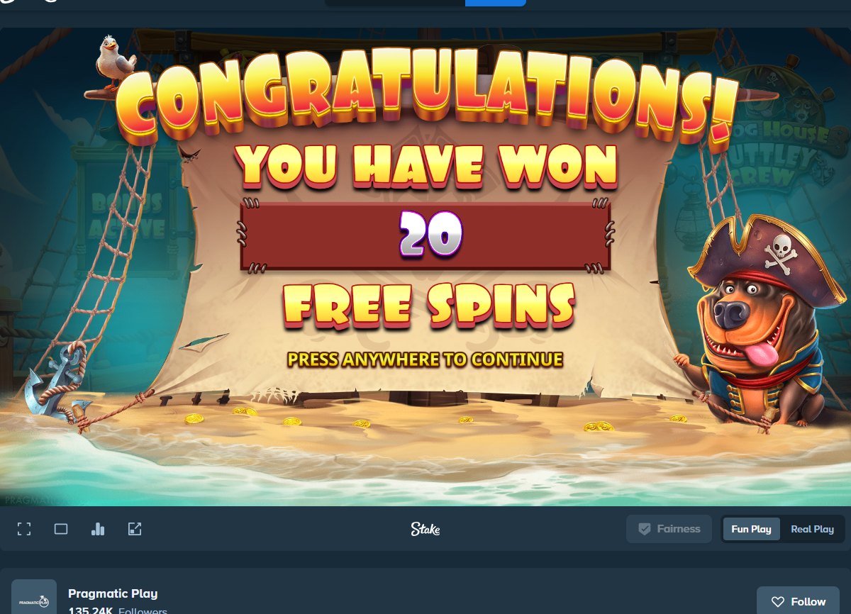 The Dog House Muttley Crew: 20 free spins awarded at the trigger