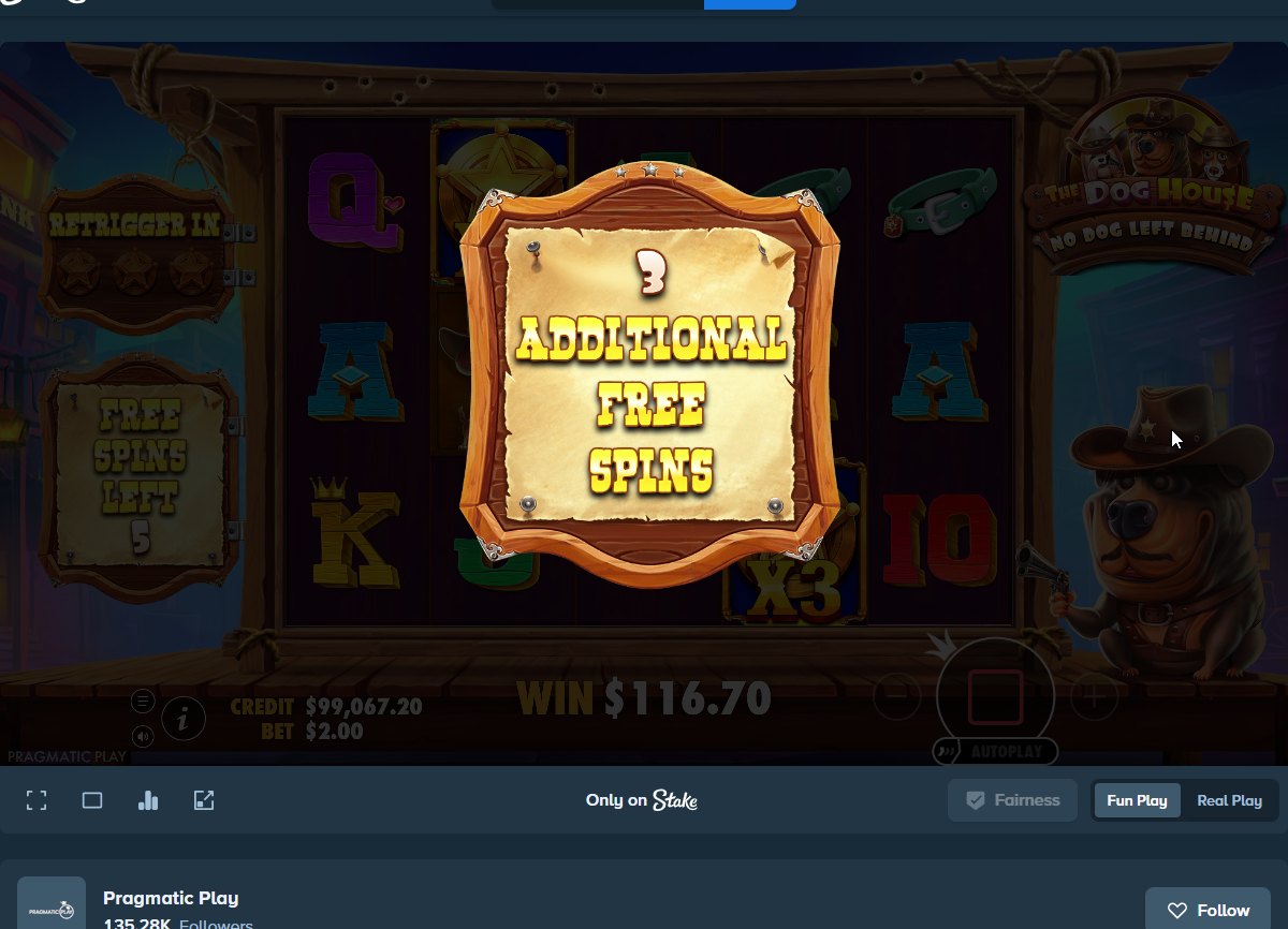 The Dog House No Dog Left Behind: additional free spins awarded